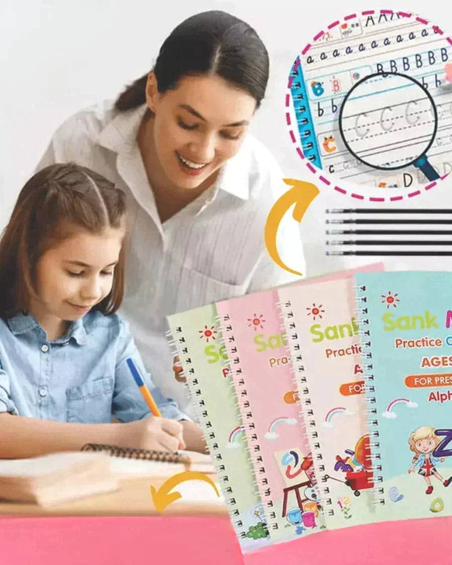 KIT con 4 Cuadernos de Caligrafía Mágica Creativa + ¡Envío Gratis!