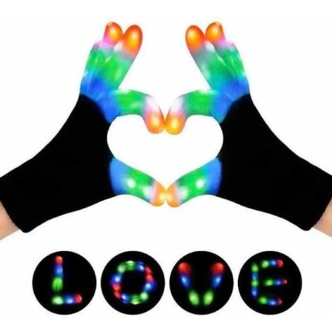 Guantes Tik Tok 6 Modos Luces Led Rgb